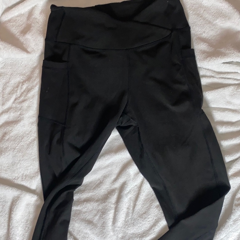 Cross waisted Black leggings